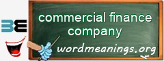 WordMeaning blackboard for commercial finance company